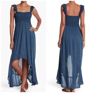 Boho Me Midnight High Low Ruffle Cover Up Dress